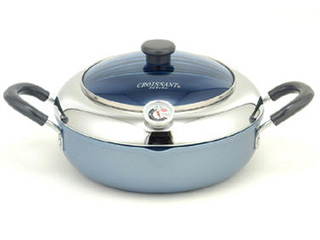 【クリックで詳細表示】CRAP-24T クロワッサン アクアプティ 温度計付天ぷら鍋 24cm