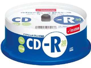 【クリックで詳細表示】imation/イメーション CDR80PWB×30SL CD-R スマートチョイス・シリーズ 52倍速対応 スピンドルケース30枚入 ホワイト
