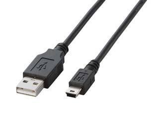 【クリックでお店のこの商品のページへ】エレコム U2C-M10BK USB2.0ケーブル A-miniBタイプ/1.0m(ブラック)