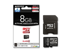 GH-SDMRHC8G4 microSDHC/�}�C�N��SDHC�J�[�h Class4�Ή� 8GB ��SD�J�[�h�ϊ��A�_�v�^�t��