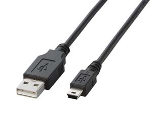 【クリックでお店のこの商品のページへ】ELECOM/エレコム U2C-M15BK USB2.0ケーブル A-miniBタイプ/1.5m(ブラック)
