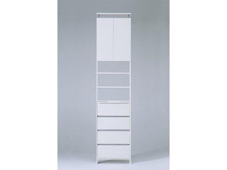 【クリックで詳細表示】完成品 つっぱり壁面薄型サニタリーラック 幅60cm 高さ248～259cmタイプ