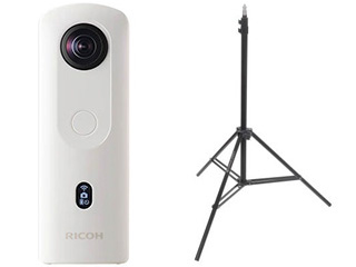 RICOH THETA SC2(ホワイト) + E-2037 ライトスタンドM セット 【thetasc2set】