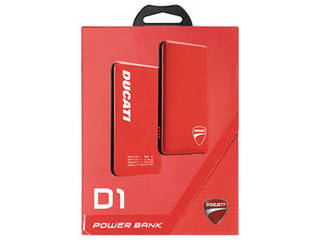 【クリックで詳細表示】【PSE取得済み】DUCATI 公式ライセンス品 スリムタイプパワーバンク(4800mAH) DU-PB4800-MU/D1-RD