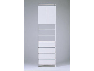 【クリックで詳細表示】完成品 つっぱり壁面薄型サニタリーラック 幅75cm 高さ248～259cmタイプ