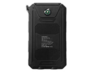 【PSE取得済み】容量8000mAh ソーラー式モバイルバッテリー MBSC8000FTBK