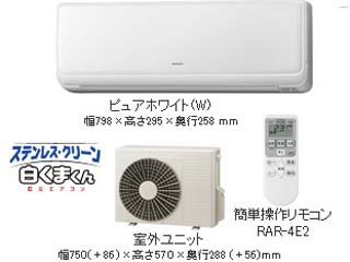 �X�e�����X�E�N���[���@�����܂���@RAS-M40Y2-W�i�s���A�z���C�g�j�y���������z�y�G�R�|�C���g�Ώەi�z40