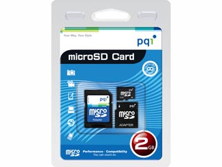 PQI��microSD�����ɡ�BMRSD2-2G microSD������ 2GB�ʵ��ݾ�SD��miniSD�����ץ���