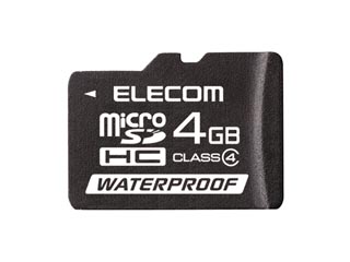 【クリックで詳細表示】ELECOM/エレコム MF-MRSDH04GC4W 防水仕様 マイクロSDHCカード/microSDHCカード 4GB