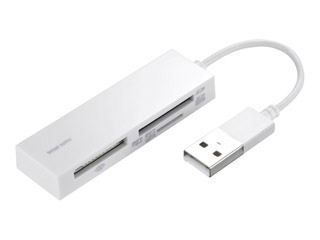 【クリックで詳細表示】サンワサプライ ADR-CML16W USB2.0 カードリーダー ホワイト(W69×D21×H10mm)