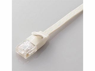 【クリックで詳細表示】ELECOM/エレコム LD-GFA/BE20 CAT6A準拠 超高性能スーパーフラットLANケーブル [アイボリー] 20.0m