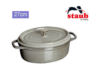 【クリックで詳細表示】staub/ストウブ 〔ホーロー鍋〕 RST4831 ピコ・ココット オーバル(27cm)/グレー