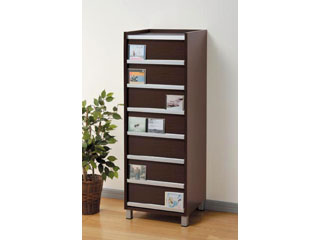 【クリックで詳細表示】完成品 【CDラック】 CDキャビネット497 (ダーク)