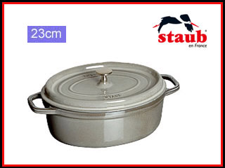 【クリックで詳細表示】staub/ストウブ 〔ホーロー鍋〕 RST4830 ピコ・ココット オーバル(23cm)/グレー