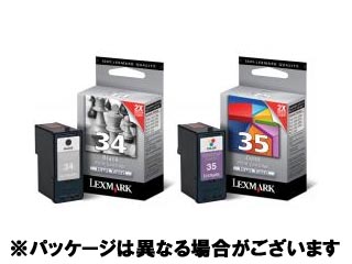 【クリックで詳細表示】LEXMARK/レックスマーク TPJPN01 大容量インクカートリッジ ＃34(ブラック)＋＃35(カラー) 2個パック