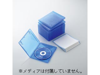 【クリックで詳細表示】ELECOM/エレコム CCD-BLU110CBU Blu-rayディスクケース(1枚収納タイプ 10枚セット) クリアブルー