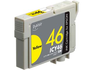 【クリックで詳細表示】Plaisir/プレジール PLE-E46Y-N エプソン(EPSON) ICY46対応/イエロー 互換インクカートリッジ