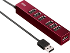 USB-HUB255R ���Εt��7�|�[�gUSB2.0�n�u(���b�h)
