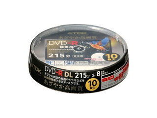 【クリックで詳細表示】TDKマーケティング DR215DPWB10PS 録画用DVD-R DL CPRM対応 ホワイトレーベル インクジェットプリンタ対応 10枚 ポットケース