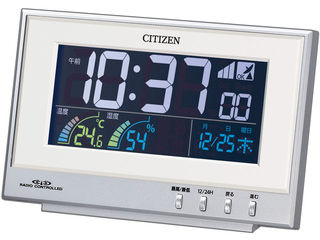 【クリックで詳細表示】【8RZ120-N03】 目覚まし時計 パルデジットネオン120F AC電源式/日付・湿温度/環境サイン表示