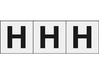 【クリックで詳細表示】アルファベットステッカー 50×50 「H」 透明 3枚入 TSN-50-H-TM