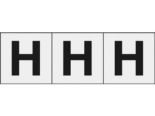 【クリックで詳細表示】アルファベットステッカー 50×50 「H」 透明 3枚入 TSN-50-H-TM