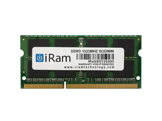 【クリックで詳細表示】iRam Technology 8GB DDR3 PC3-10600 204pin SO-DIMM IR8GSO1333D3