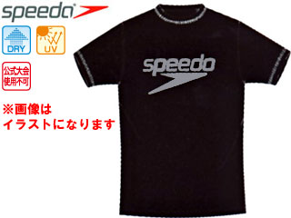 【クリックでお店のこの商品のページへ】SPEEDO/スピード SD18T74 シャインブーンTシャツ (ブラック×ブラック) 【SSサイズ】