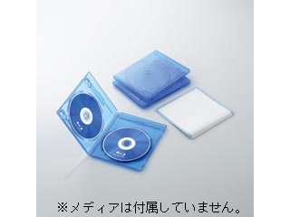 【クリックでお店のこの商品のページへ】ELECOM/エレコム CCD-BLU203CBU Blu-rayディスクケース(2枚収納タイプ 3枚セット) クリアブルー