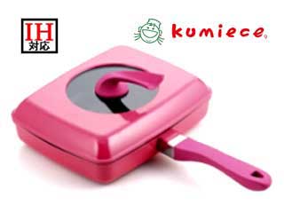 【クリックでお店のこの商品のページへ】Kumiece/クミーチェ 【IH対応】KM-5 浅型グリルパン 蓋付