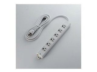 【クリックで詳細表示】ELECOM/エレコム EU RoHS 二重構造工事用タップ3P6口5mライトグレーT-WRM3650LG/RS