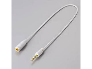 【クリックでお店のこの商品のページへ】ELECOM/エレコム EHP-CT13G/03WH ヘッドホンちょっと延長コード 30cm (ホワイト)