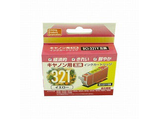 【クリックで詳細表示】PPC 汎用インク キヤノン用 BCI-321互換 PP-C321Y イエロー
