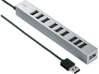 USB-HUB256SV ���Εt��10�|�[�gUSB2.0�n�u(�V���o�[)