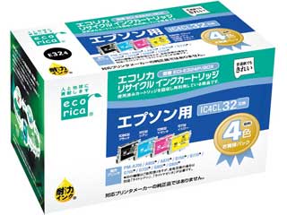 【クリックで詳細表示】エコリカ ECI-E324P/BOX エプソン IC4CL32互換 リサイクルインクカートリッジ
