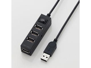【クリックで詳細表示】ELECOM/エレコム U2H-TV001SBK テレビ用USBハブ [ブラック]