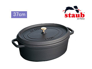 【クリックで詳細表示】staub/ストウブ 〔ホーロー鍋〕 RST3509 ピコ・ココット オーバル(37cm)/ブラック 【送料代引き手数料無料】