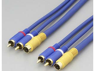 【クリックで詳細表示】ELECOM/エレコム DH-SWR20 S端子ビデオ＋オーディオケーブル 2.0m