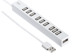 USB-HUB256W ���Εt��10�|�[�gUSB2.0�n�u(�z���C�g)