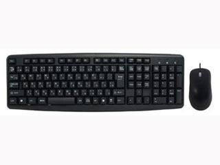 【クリックで詳細表示】サイズ USB Pure Keyboard＆Mouse キーボード＆光学マウスセット SCY-2IN1-BK ブラック