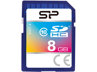 SDHCメモリーカード 8GB Class10/クラス10 永久保証 SP008GBSDH010V10