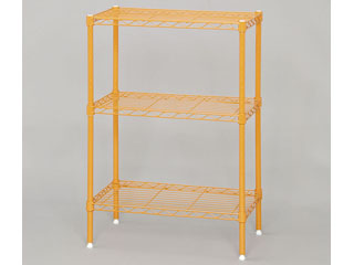 【クリックで詳細表示】アイリスオーヤマ 【カラーメタルラック W55 3段】パッションオレンジ CMM-55083