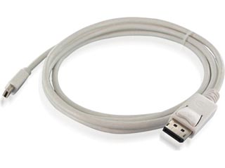 【クリックで詳細表示】ハイパーツールズ MDP-DPM-2M 2M miniDPオス ＜-＞ DPオス変換ケーブル 白