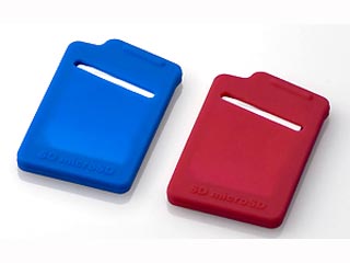 【クリックで詳細表示】ELECOM/エレコム CMC-10MX SD/microSDケース(2個セット) ブルー/レッド