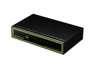 【クリックで詳細表示】GREEN HOUSE/グリーンハウス GH-EHG5MMK 5ポート 1000Mbps スイッチングハブ メタルタイプ ブラック