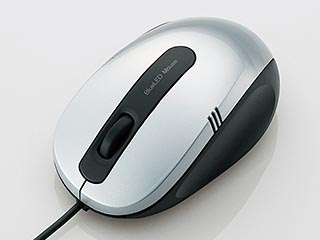 【クリックで詳細表示】ELECOM/エレコム M-BL16UBSV 3ボタン 有線BlueLEDマウス/小型サイズ/シルバー