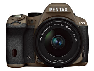 【クリックで詳細表示】PENTAX/ペンタックス PENTAX K-50 レンズキット ココアブラウン/ブラック 052 ※受注生産の為、キャンセル不可