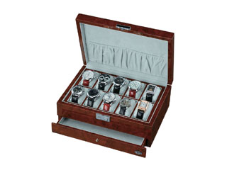 【クリックでお店のこの商品のページへ】エスプリマ LUHW 木製時計10本収納ケース 色:濃木目 LU50020RD 【送料代引き手数料無料の安心価格】