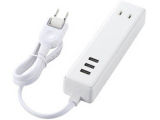 USBタップ/USBメス×3/AC×2/ケーブル60cm/3.4A/ホワイト MOT-U10-2306WH