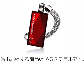 【クリックで詳細表示】Silicon Power/シリコンパワー SP016GBUF2810V1R USBフラッシュメモリー TOUCH810 16GB レッド 永久保証 ＜br＞ 納期にお時間がかかる場合があります